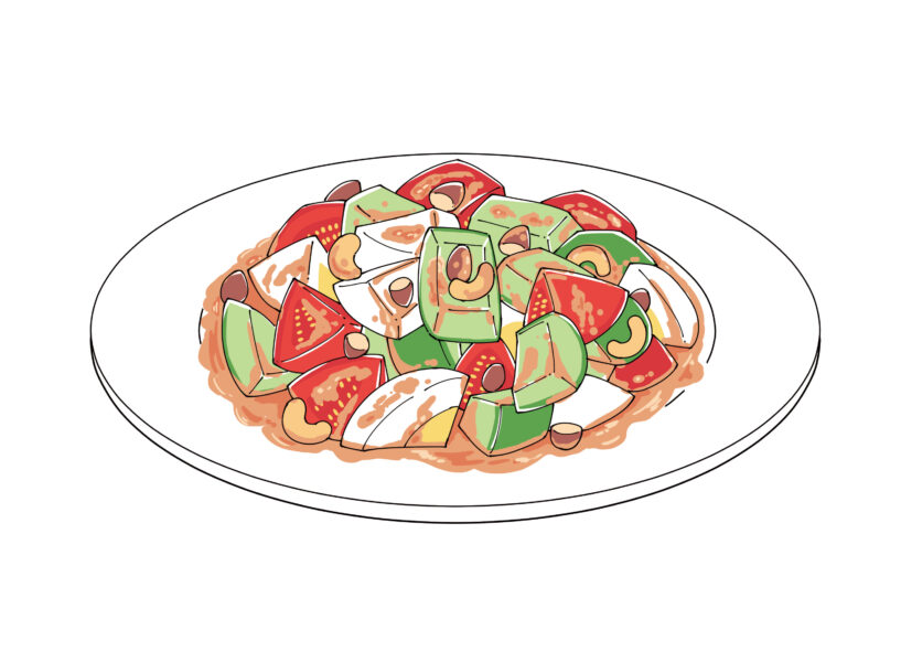 アボカドのナッツサラダ（肌荒れ、抜け毛におすすめ）